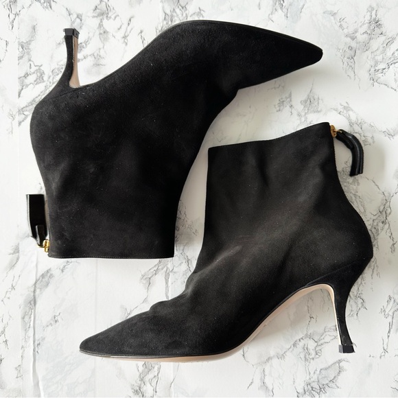 Stuart Weitzman Juniper Black Suede Boot Size 8.5 - Picture 11 of 12